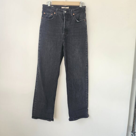 Levi's Denim - Levi’s Ribcage Straight Ankle Jeans Size 28W X 27L Black Button Fly